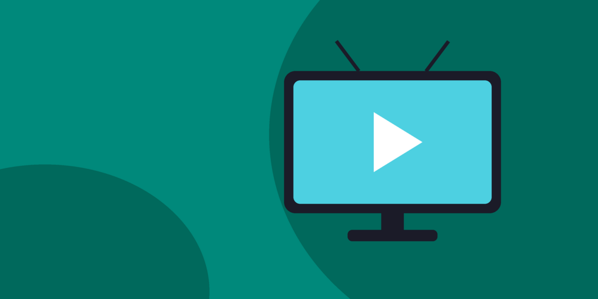 Televisor com botão de play